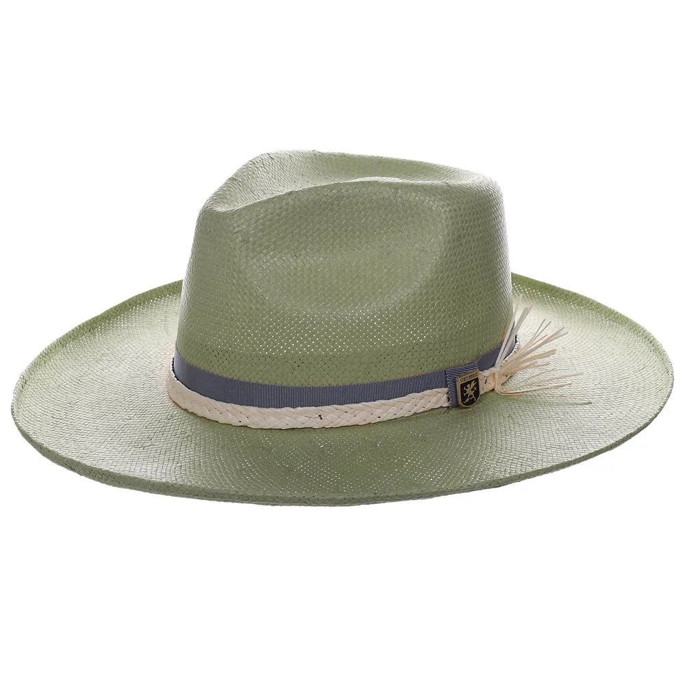 Stacy Adams NY - Handwoven Toyo Straw Wide Brim Fedora Hat