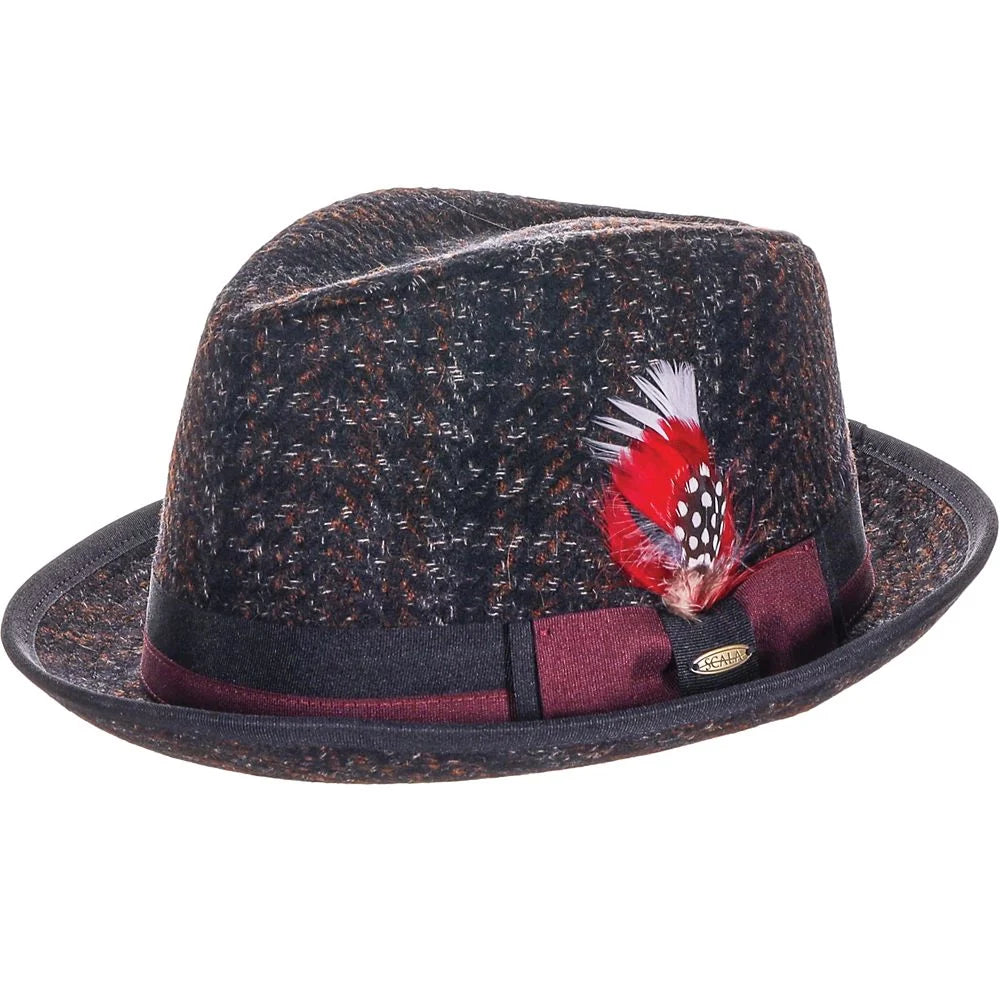 Scala Regent - Tweed Wool Felt Fedora Hat