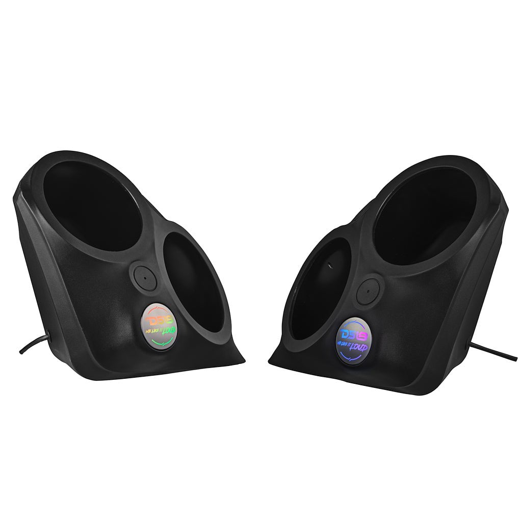 Polaris Slingshot Front Fender Dual 8" Speaker Pods With Digital LED Lighting