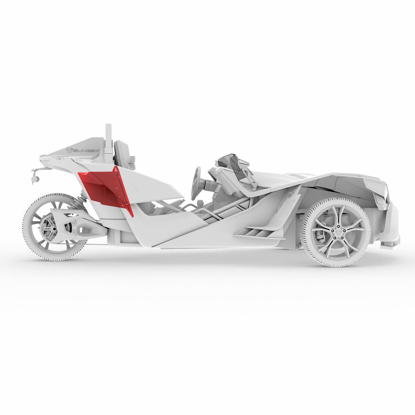 Polaris Slingshot Rear Subwoofer Enclosure Loaded | NXL-10SUB/BK and RGB LED Lights | Fits Either Passenger or Driver Side | 2015 - Current