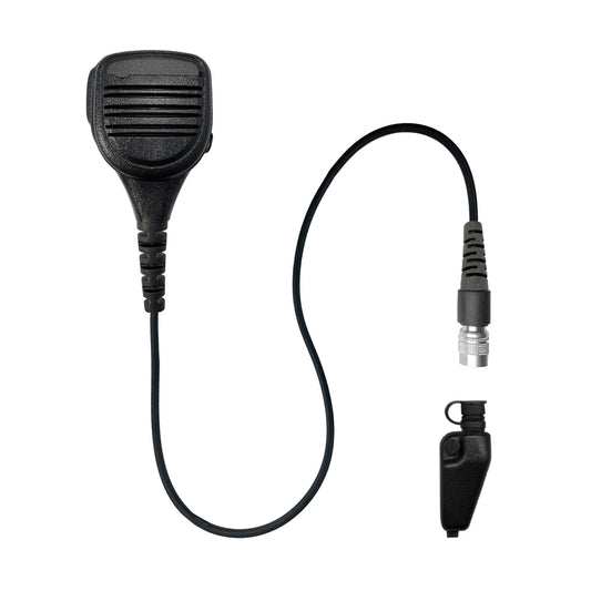 Straight Cable Loud Speaker Hand Mic w/ Quick Disconnect (Hirose) Connector - EF Johnson VP5000 VP6000 VP8000 Series
