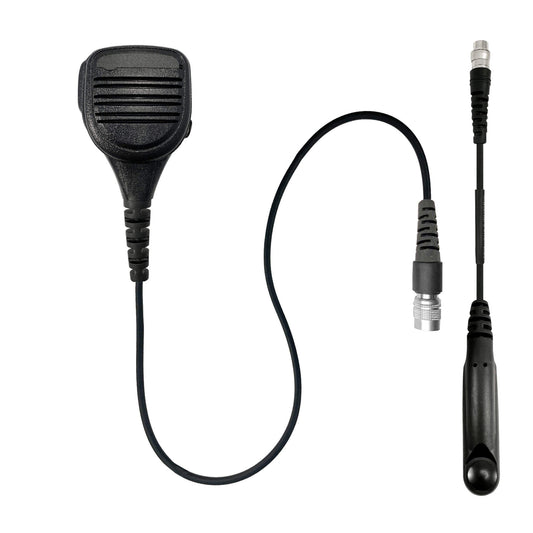 Straight Cable Loud Speaker Hand Mic w/ Quick Disconnect (Hirose) Connector - Relm/BK Radio Complete KNG & KNG2 Series