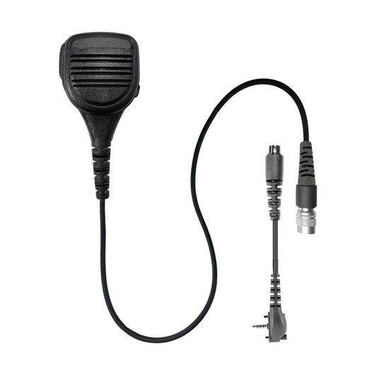 Straight Cable Loud Speaker Hand Mic w/ Quick Disconnect (Hirose) Connector - Vertex: 1 Pin w/ Security Screws