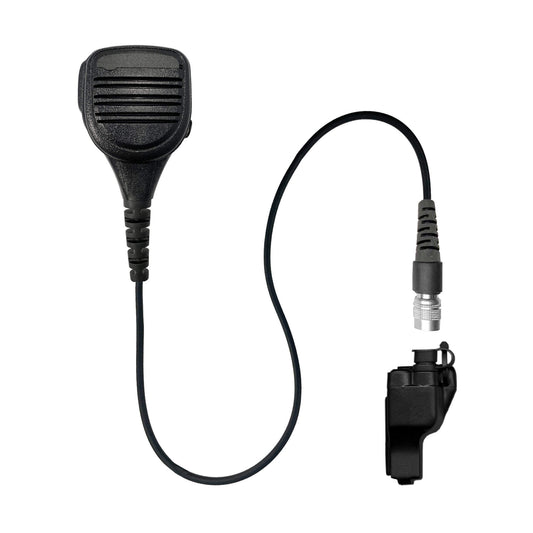 Straight Cable Loud Speaker Hand Mic w/ Quick Disconnect (Hirose) Connector - Motorola XTS Series, HT/JT1000, MT/MTS2000, MTX838/900/8000/9000, PR1500 & More