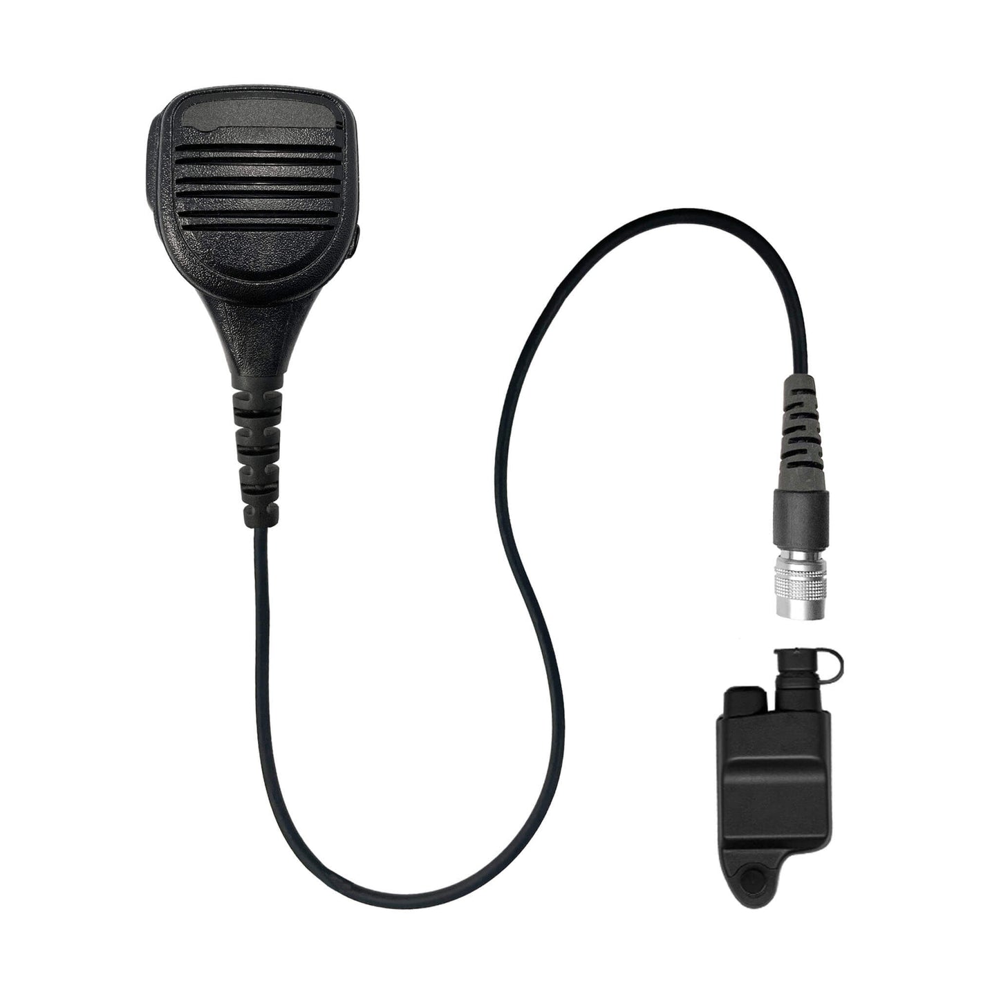 Straight Cable Loud Speaker Hand Mic w/ Quick Disconnect (Hirose) Connector - Harris: All P5300 P5400 P5500 P7300 Series, XG-15/25/75, XL-45, XL-95 & More