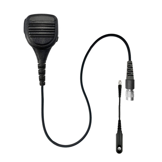 Straight Cable Loud Speaker Hand Mic w/ Quick Disconnect (Hirose) Connector - BaoFeng: UV9G, UV9R, UV9R Plus, UV9R Pro, BF-A58, BF-558, BF-N9, UV-XR, GT-3WP, BF-9700, UV-5S, BF-R760, UV-82WP