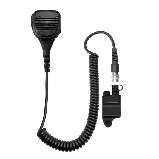 Loud Quick Disconnect (Hirose) Speaker Hand Mic- Harris &  M/A-Com 700P/Pi, 710P, P5100 / P7100 / P7200 Series & More