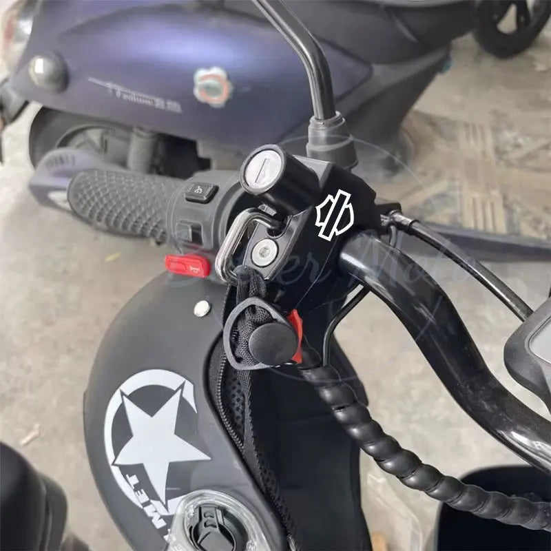 Motorcycle Helmet Lock Anti-theft Security Safety For Handlebar