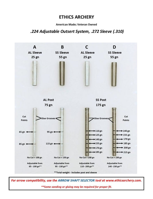 Adjustable Outsert System, .224, .272 Sleeve (.310)