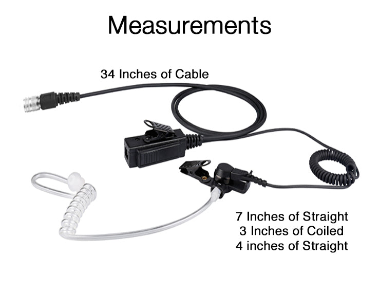 Mic & Earpiece Radio Kit - Quick Disconnect (Hirose) Harris(L3Harris) HPD250 Momentum & More