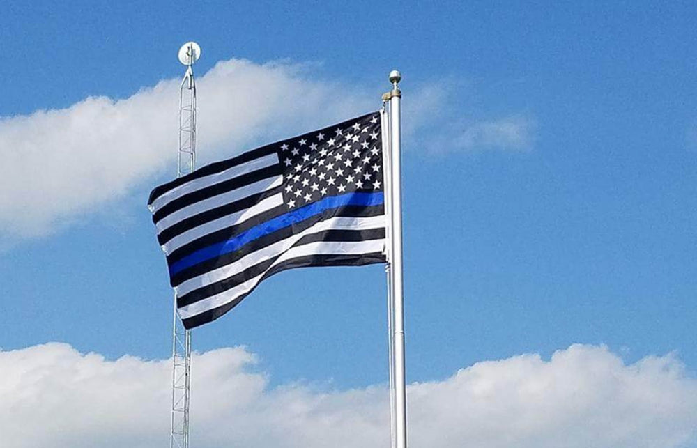 Printed Thin Blue Line American Flag