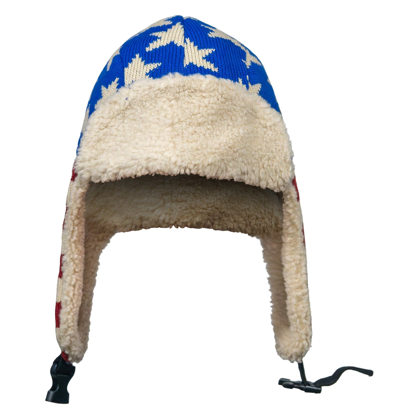 US Flag Wool Insulated Knitted Trapper Hat