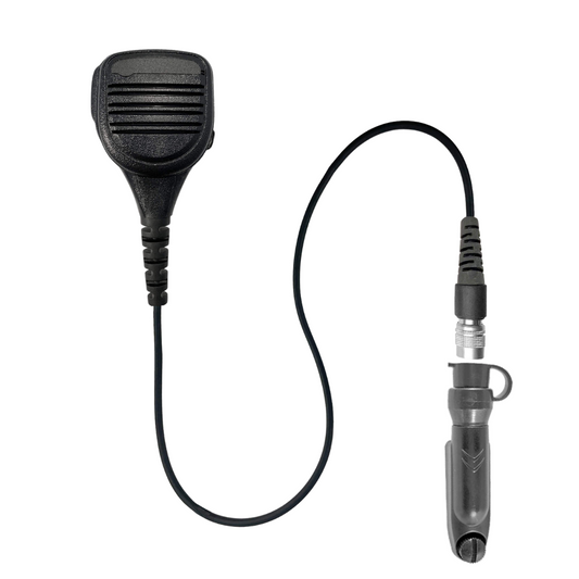 Straight Cable Loud Speaker Hand Mic w/ Quick Disconnect (Hirose) Connector - Motorola/Ailunce/Retevis/HYT/: EX500, EX560-XLS, EX600/XLS, GP328/GP338PLUS, GP344/338, HD1, HD2, Siyata, Simoco & More