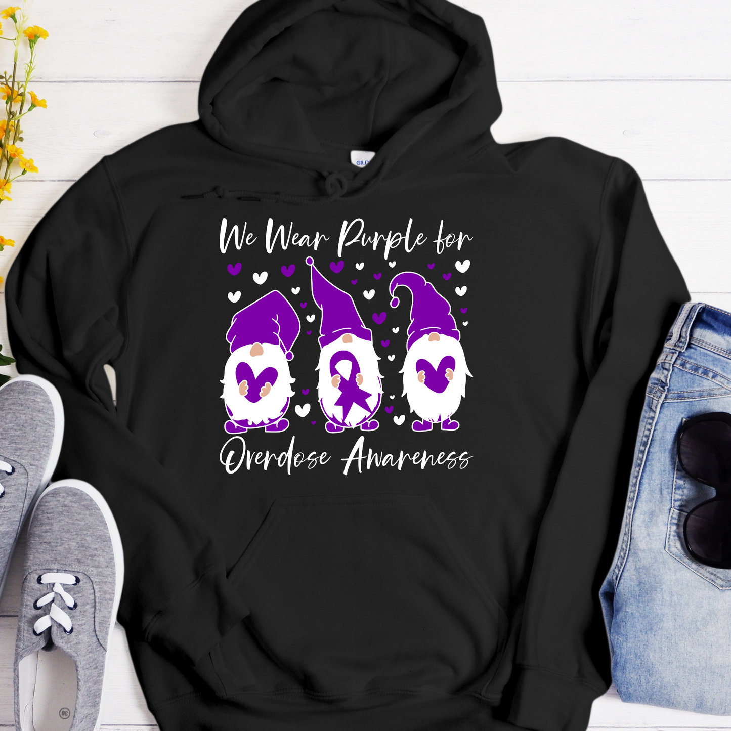 Custom Recovery Hoodie | Inspiring Sobriety |  We Wear Purple For Overdose Awareness