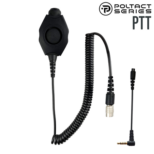Tactical Radio Adapter/PTT for Headset(Hirose)(w/ Electret Mic): NATO/Military Wiring, OTTO, 3M Peltor ComTac, XPI, Helicopter, & More - Vertex & Yaesu 1 Pin Radios
