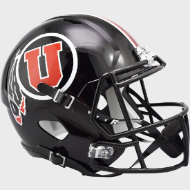 Utah Utes Full Size Speed Replica Football Helmet Black- NCAA