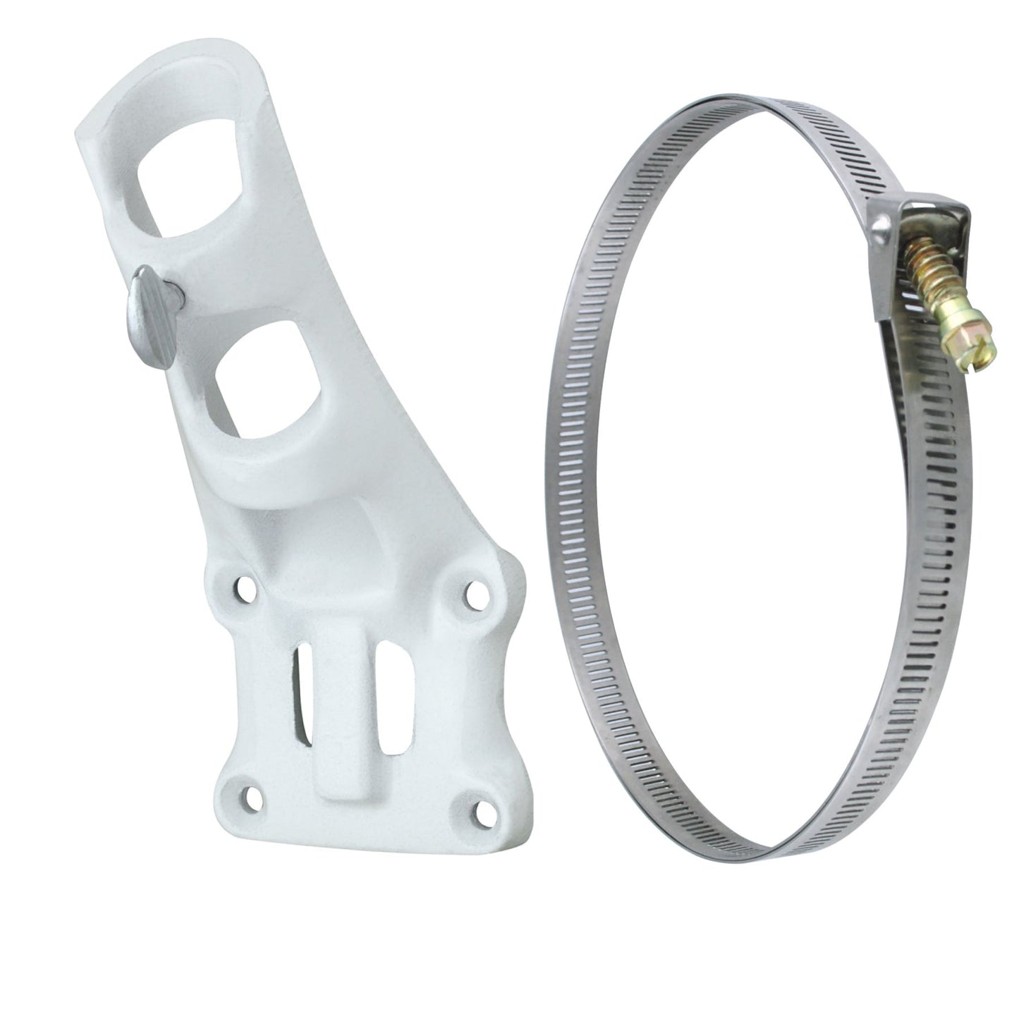 Aluminum 1" Flagpole Bracket - White