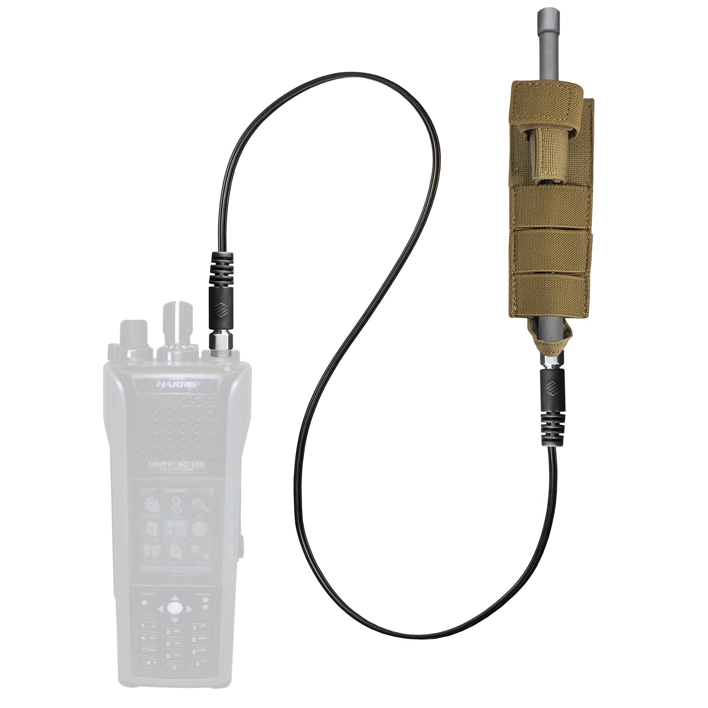 Tactical Antenna Relocation Kit(Black, Tan, or Green) - Harris XG100/p & Tait TP8000/TP9000 Series