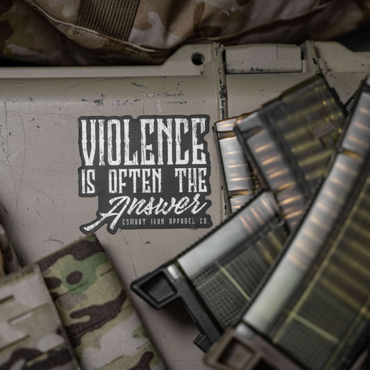 Violence Is Often The Answer Decal Sticker