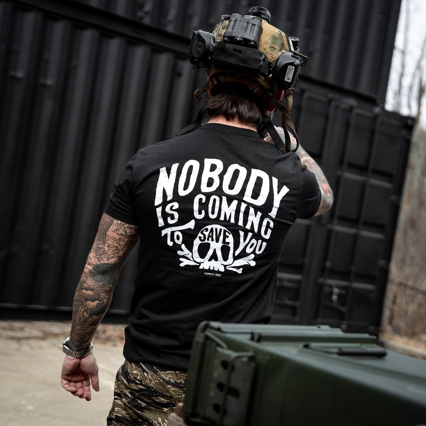 Nobody Is Coming To Save You Skull Men's T-Shirt