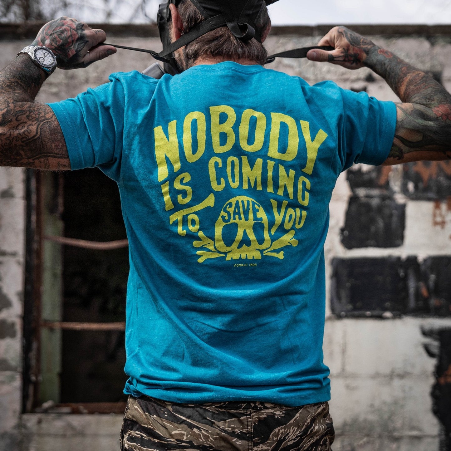 Nobody Is Coming To Save You Skull Men's T-Shirt