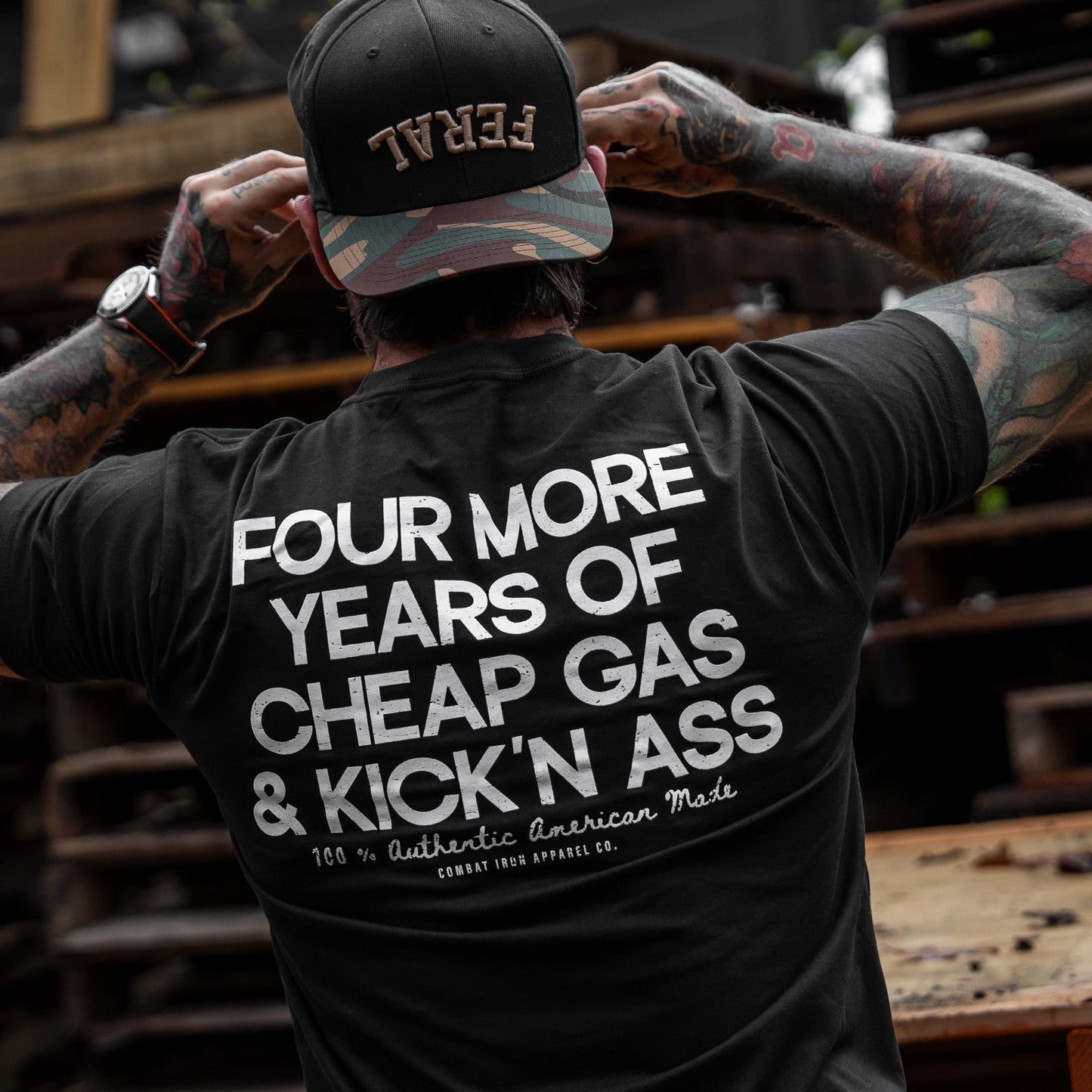 Four More Years Of Cheap Gas & Kicking Ass President Trump Men's T-Shirt