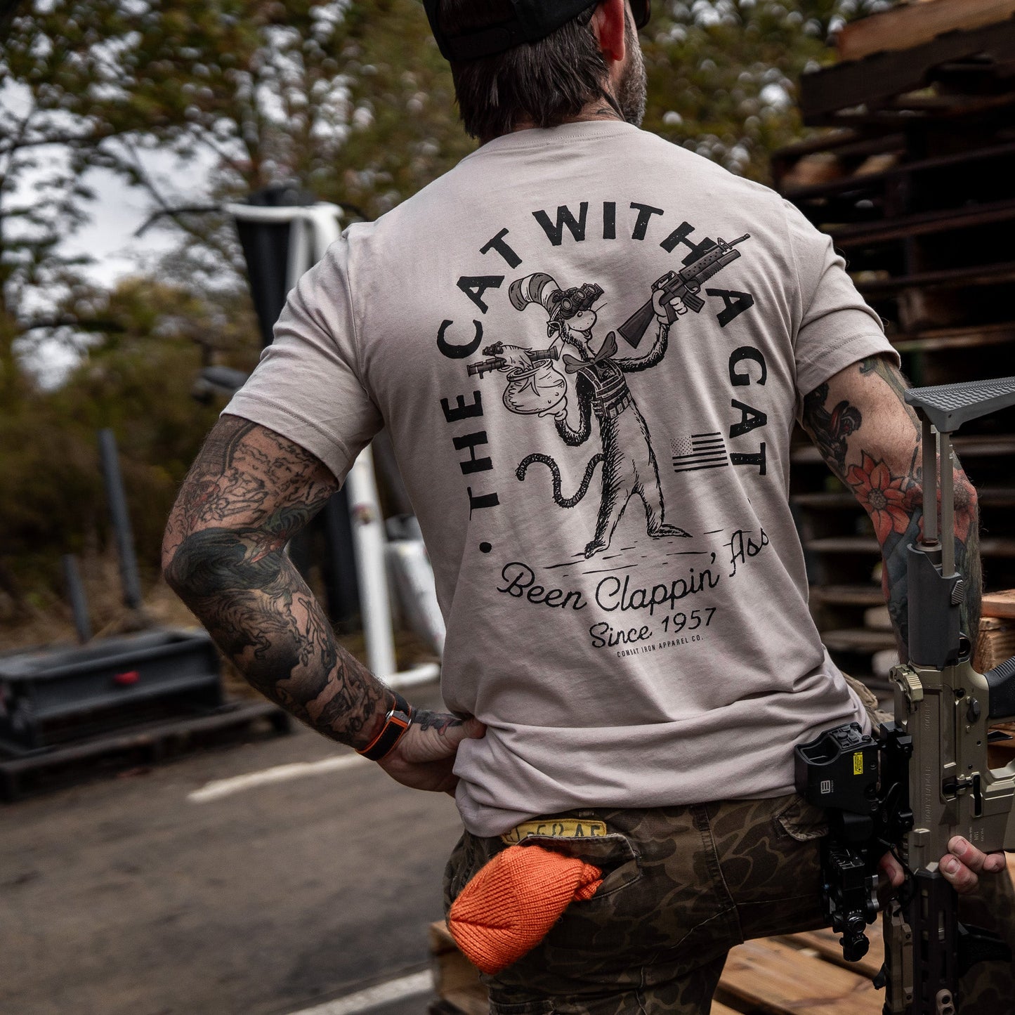 The Cat With A Gat Remix Men's T-Shirt