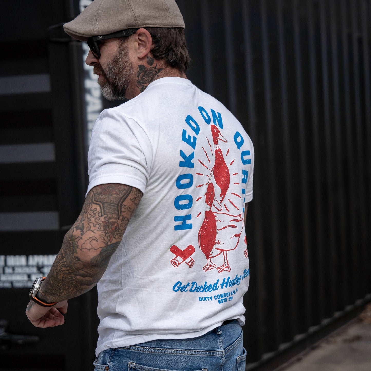 Hooked On Quack Hunter ' Get Ducked' Men's T-Shirt