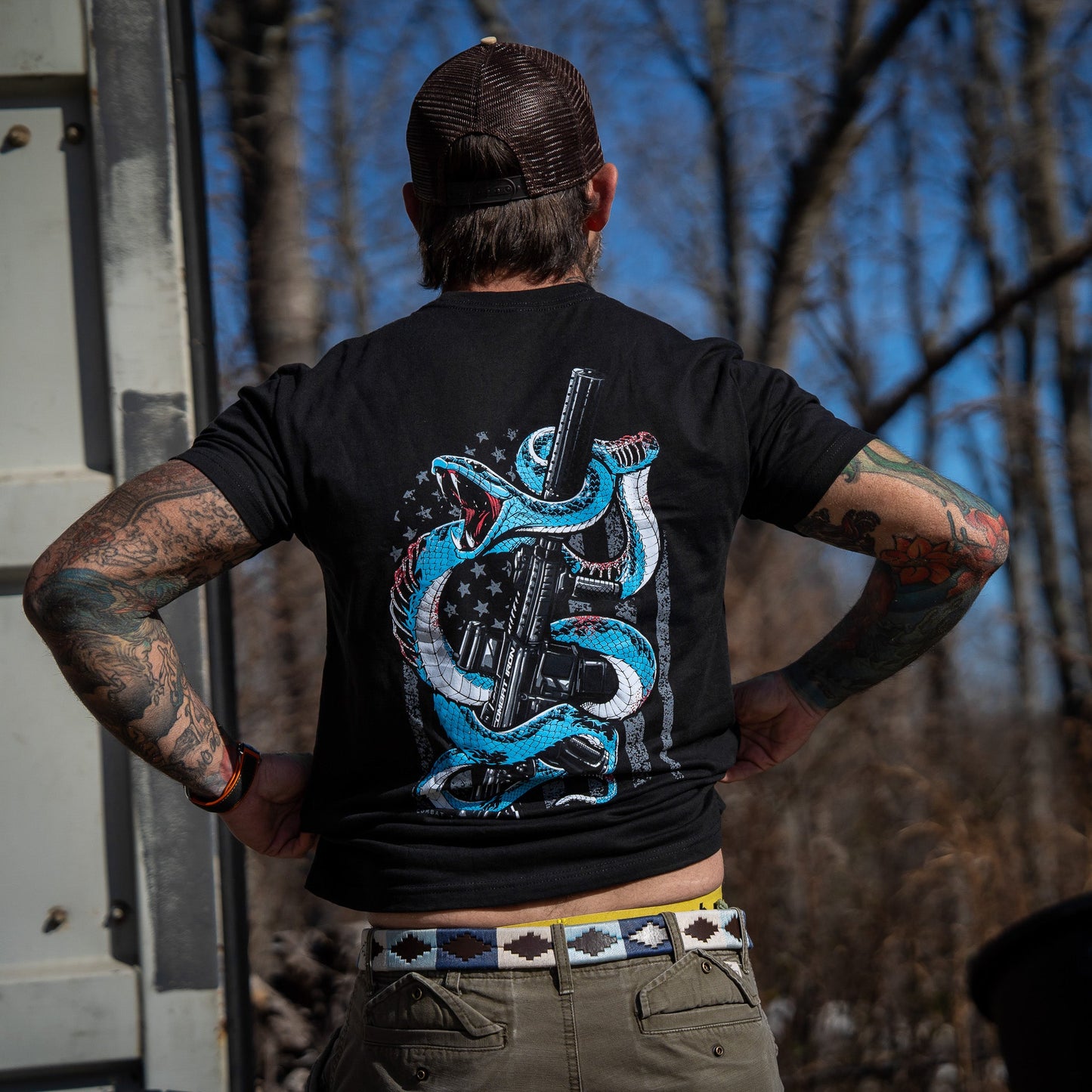 Subdued US Flag SBR Men's T-Shirt