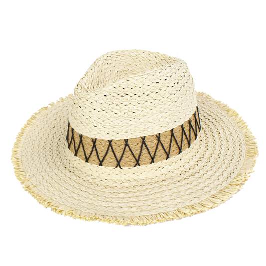Peter Grimm Zag - Womens Straw Fedora Hat