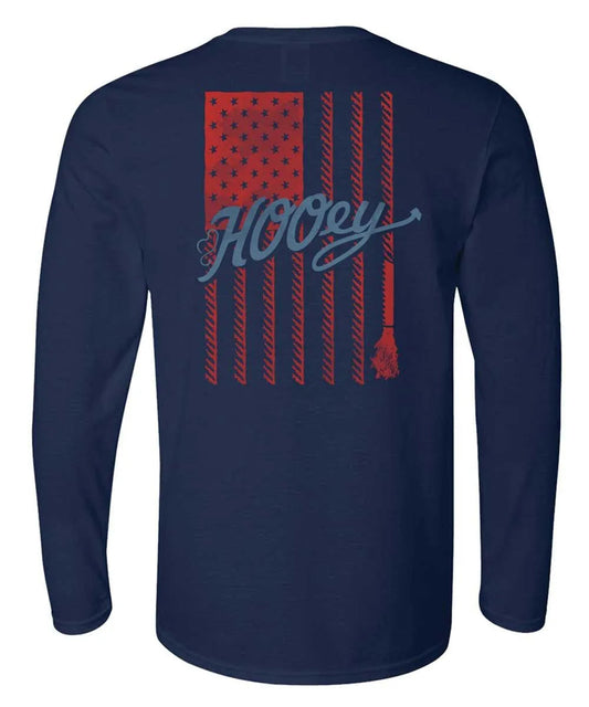 HOOey Flag Fill (Heather Navy) - Mens T-Shirt