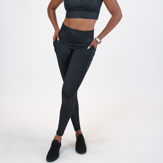 Black Leopard Leggings