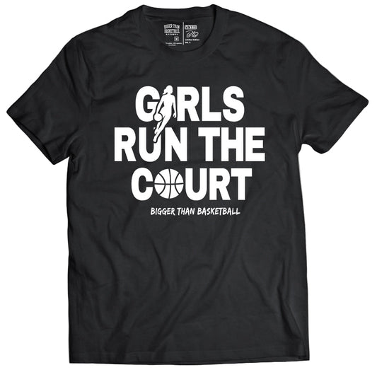 Girls Run The Court - T-Shirt - Black