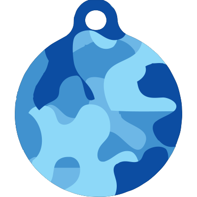 Camo Blue HD Dog ID Tag