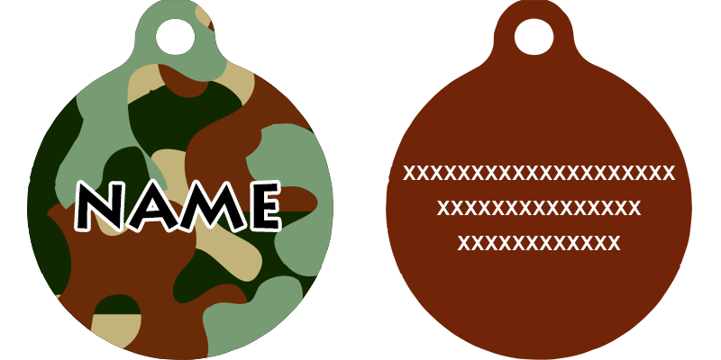 Camo Dog HD Dog ID Tag