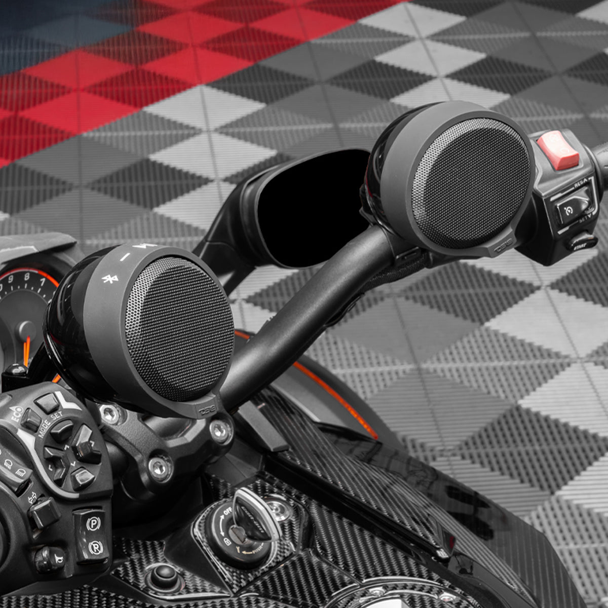 Amplified Handlebar Mounted Bluetooth Speaker System for Can-Am Ryker & Spyder Motorcycles