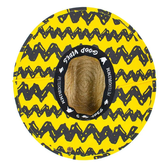 Peter Grimm Peanuts Charlie - Rye Straw Lifeguard Hat