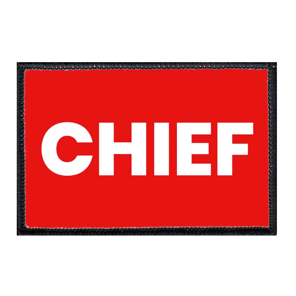 Chief - Red and White - Removable Patch