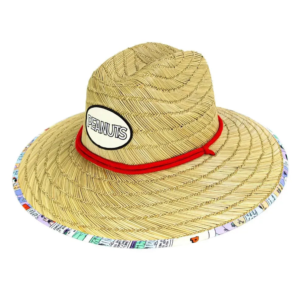Peter Grimm Peanuts Comic Strip - Rye Straw Lifeguard Hat