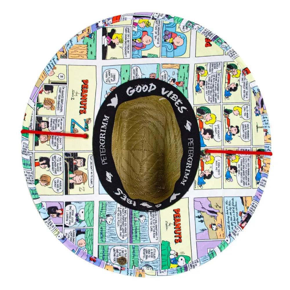 Peter Grimm Peanuts Comic Strip - Rye Straw Lifeguard Hat
