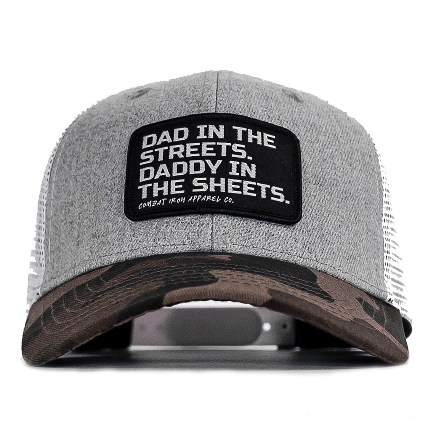 Dad In The Streets. Daddy In The Sheets. Black Patch Snapback Hat
