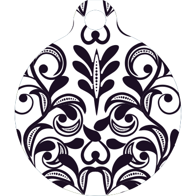 Damask HD Dog ID Tag