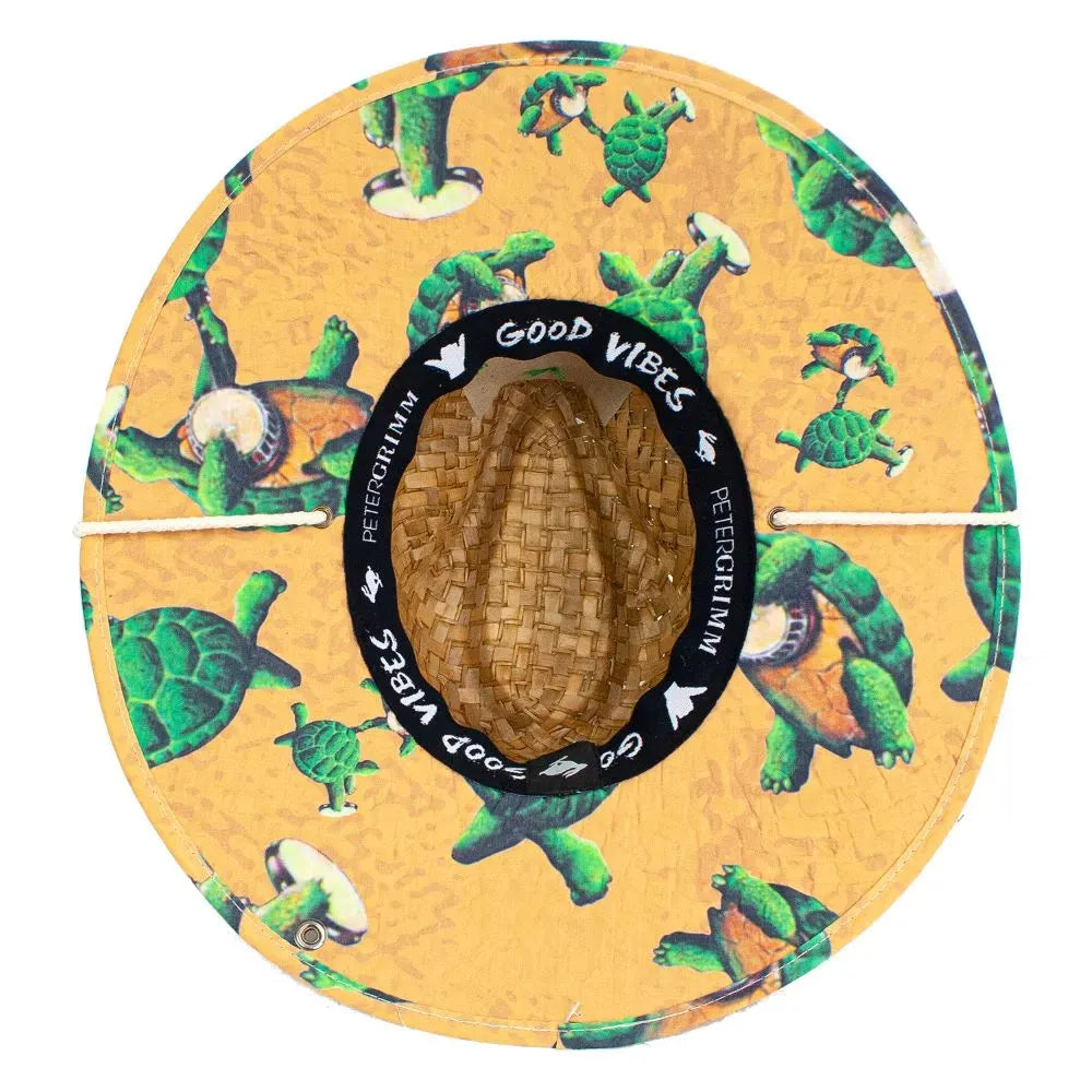 Peter Grimm Grateful Dead Dancing Turtles Lifeguard - Straw Lifeguard Hat