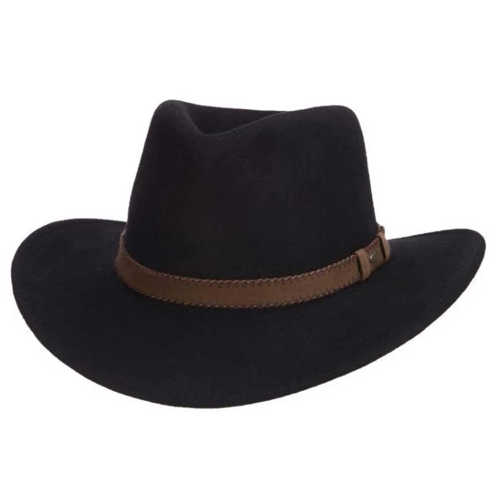 Scala Taliesin - Shapeable Soft Wool Felt Outdoorsman Hat (Closeout)