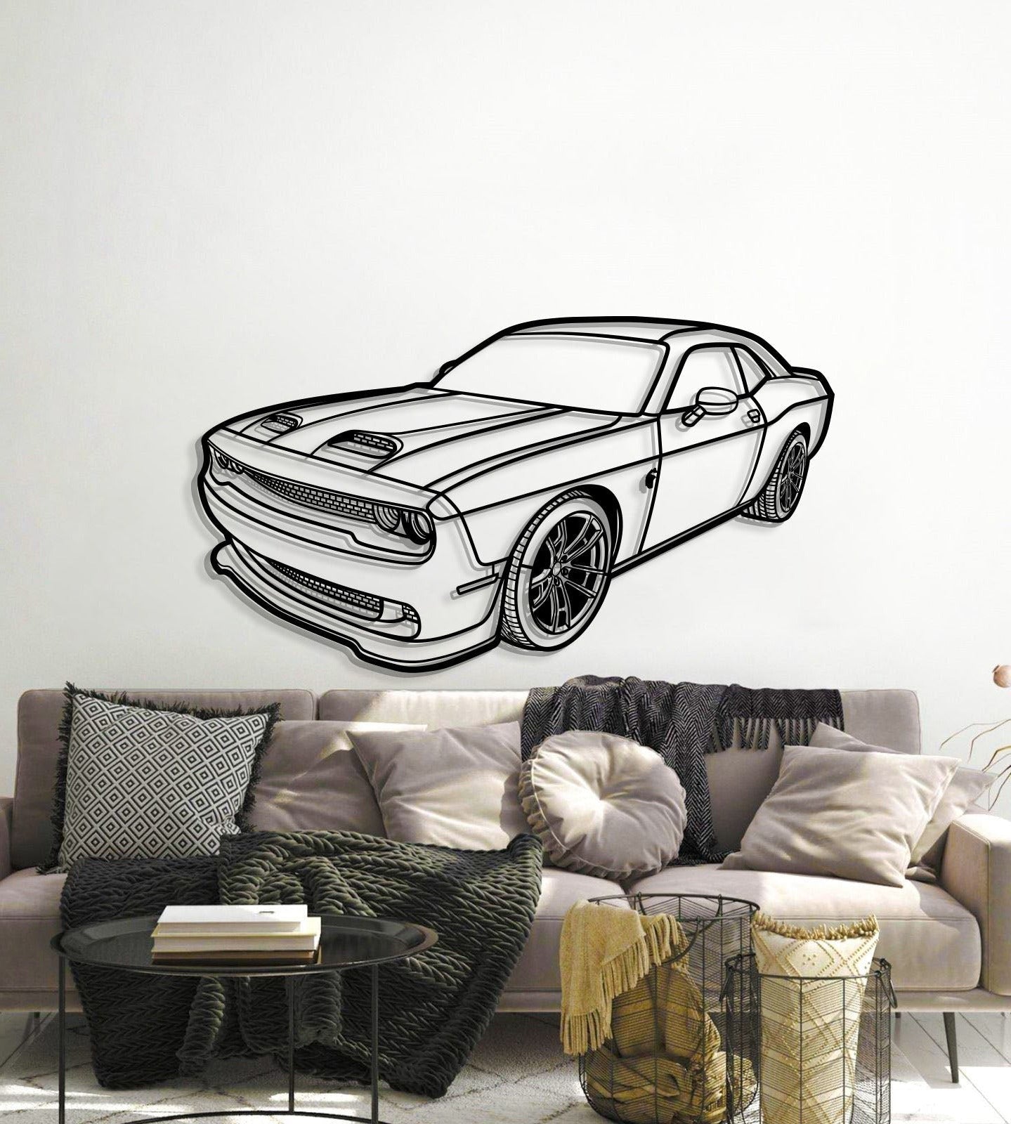2023 Challenger Hellcat Perspective Metal Car Wall Art - MT1262