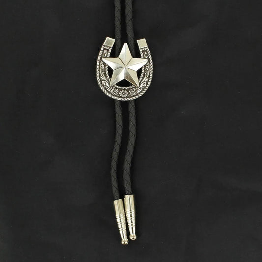 Double S Star Horseshoe - Bolo Tie