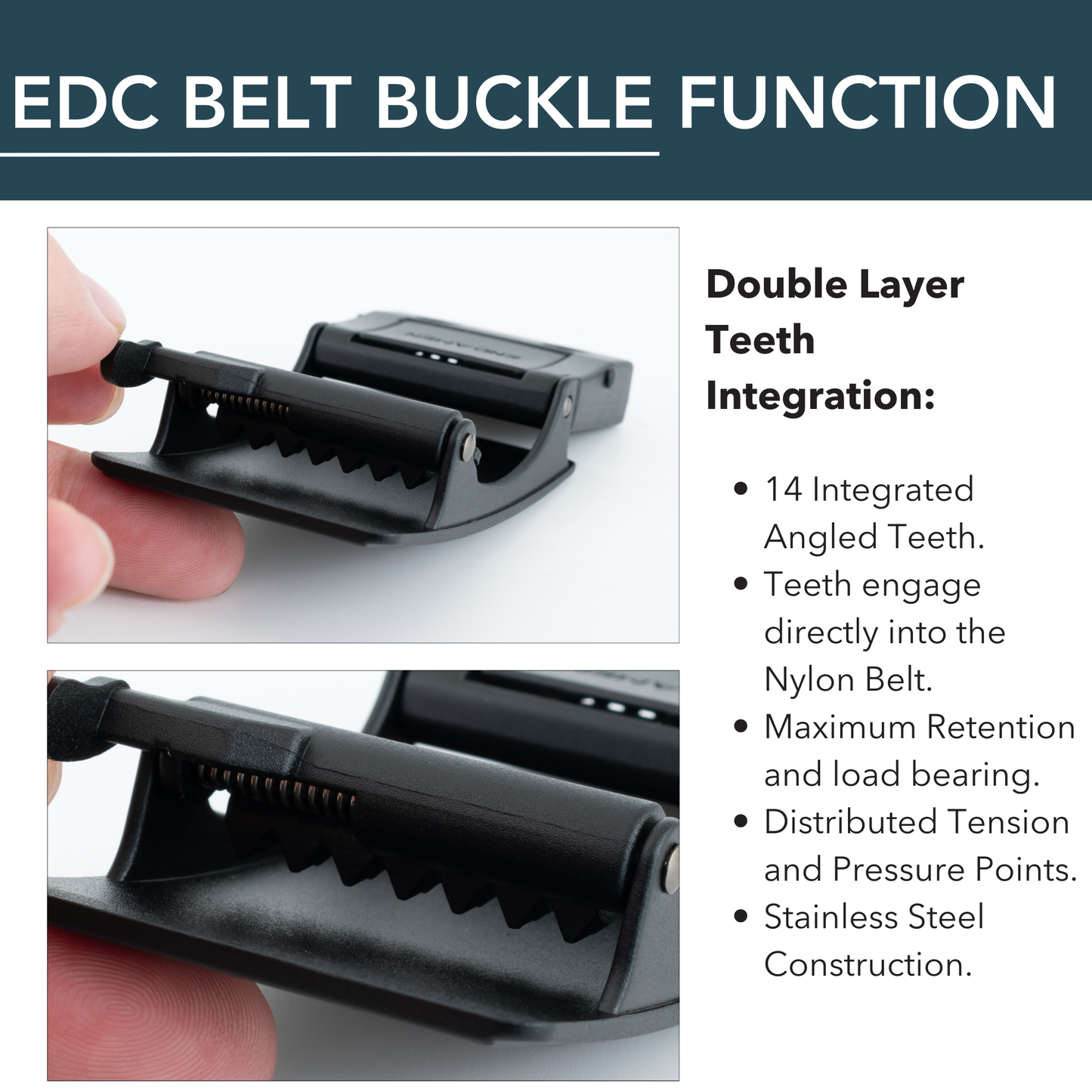 OPS 1.0 EDC Belt 1.5" Width Ballistic Nylon for Everyday Carry