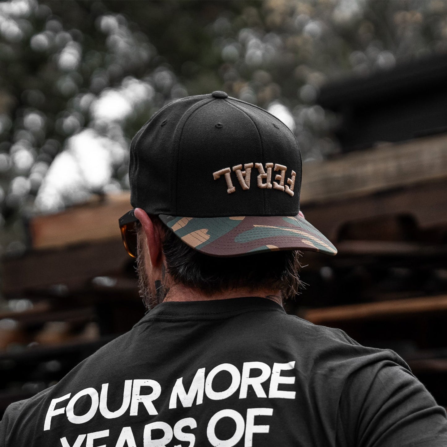Feral Arched 3D Flatbill SnapBack Hat