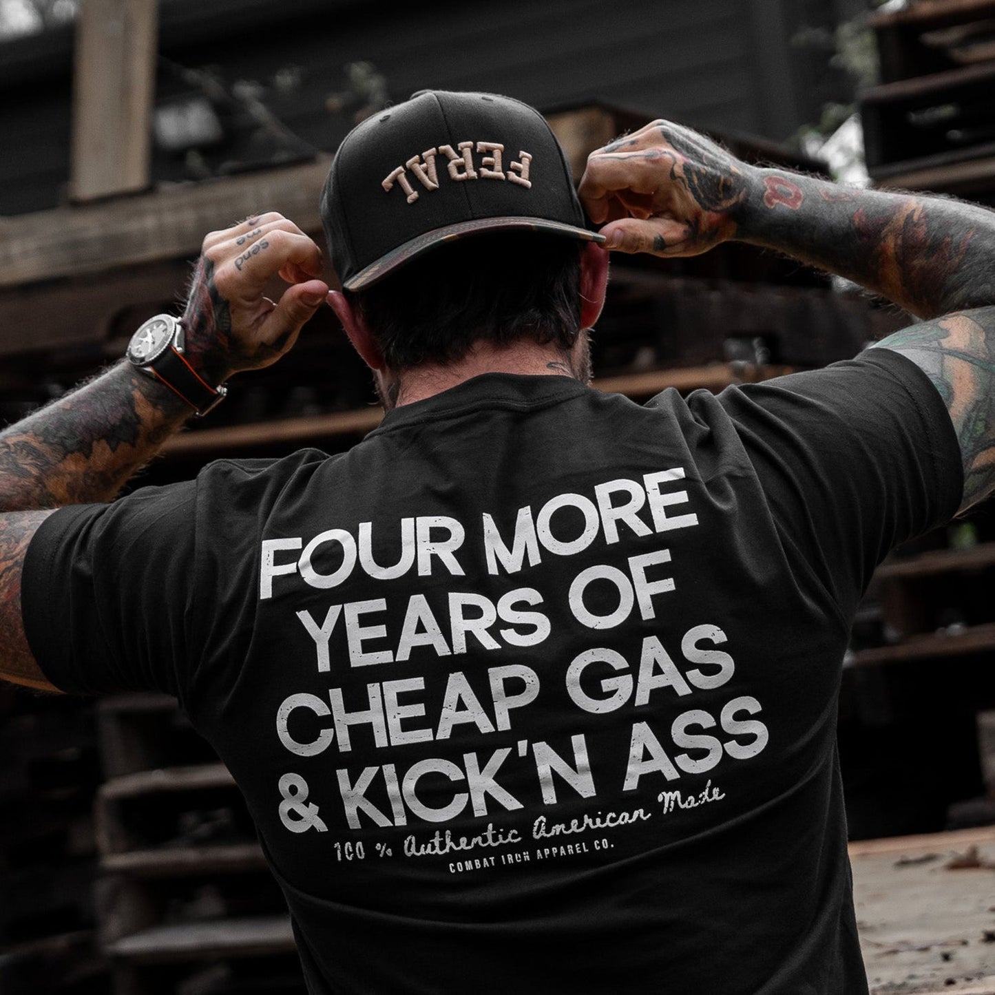 Feral Arched 3D Flatbill SnapBack Hat