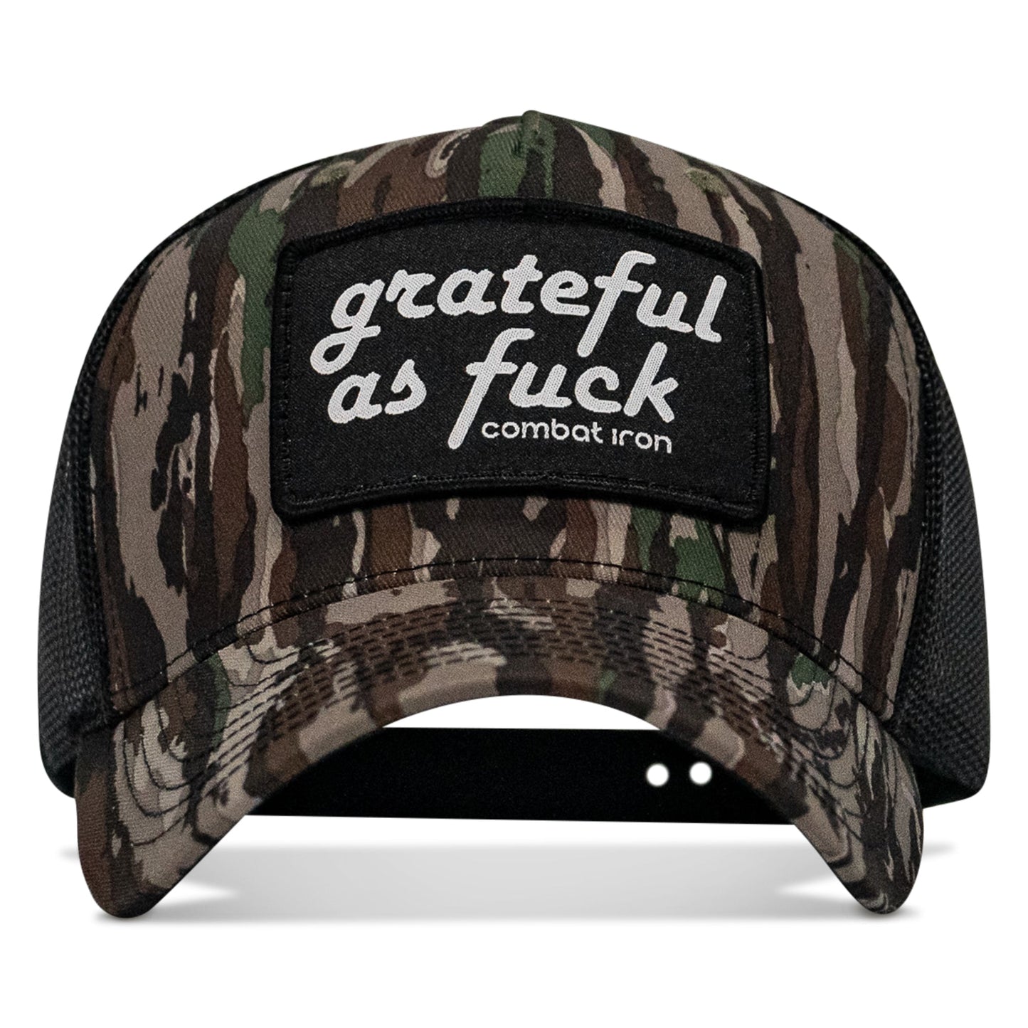 Grateful As F*ck Patch Mesh Snapback Hat